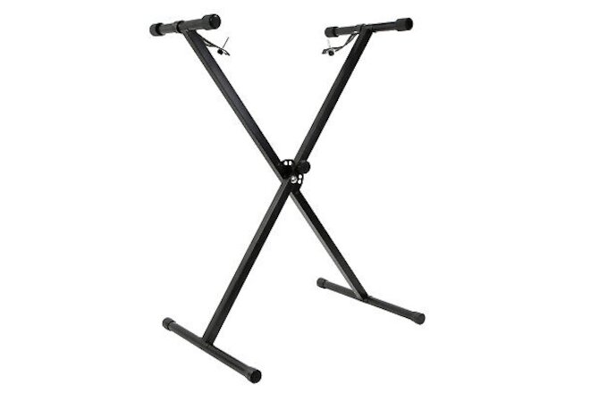 Adjustable Height Keyboard Piano X Stand - Black