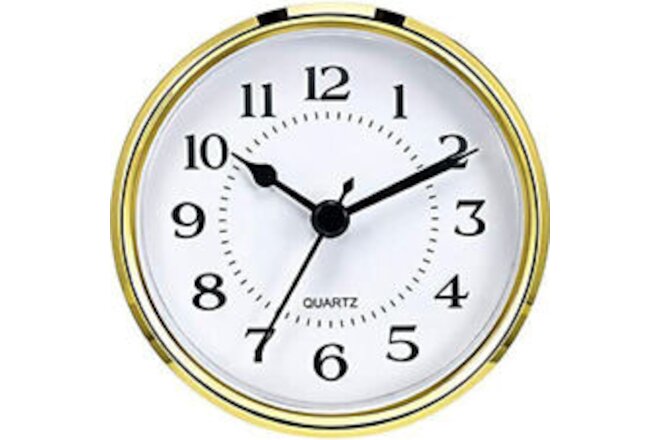 3-1/2 Inch 90 mm Quartz Clock Fit-Up/Insert with Arabic Numeral,Quartz