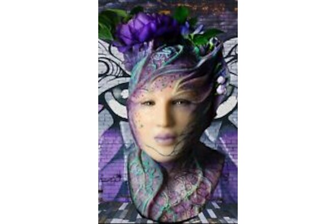 "Flower Fairy"  Halloween Silicone Mask, NEW Hand Made, Pro High Quality Mask