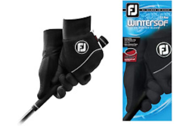 Men'S Wintersof Golf Gloves, Pair (Black)