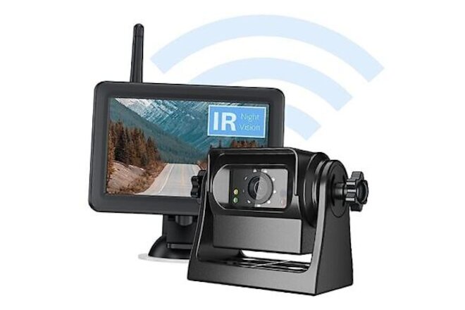 Wireless WiFi Magnetic Hitch Backup 1X WiFi Backup Camera with 5 Inch Monitor