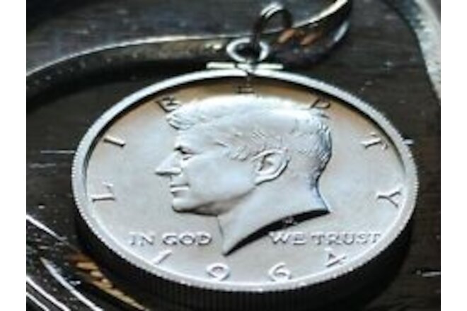 1964  Silver Kennedy Half Dollar on a 30" Italy Sterling Silver Flat Chain