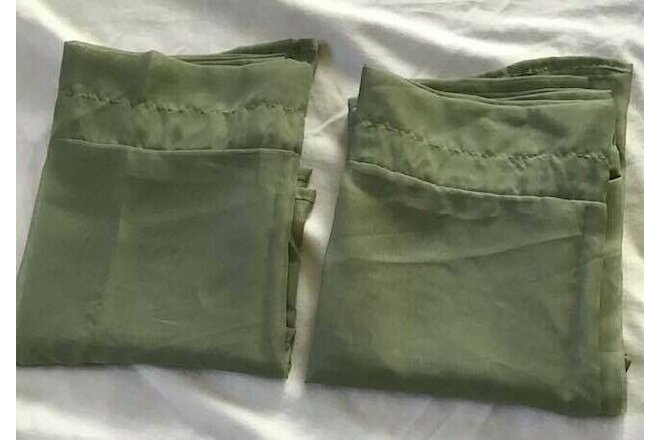 JC Penney Ascot Lisette Valance Sage Green Sheer Pair 2 Home Collection