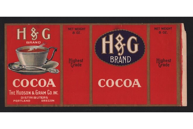 H&G Cocoa - Hot Chocolate - Portland, Oregon - Original Vintage Old - HudsonGram
