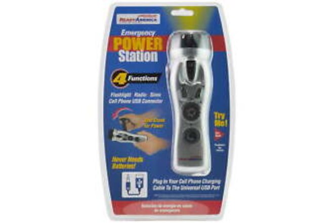 Emergency Power Station, Function Flashlight,Radio, Siren,and Cell Phone Charger