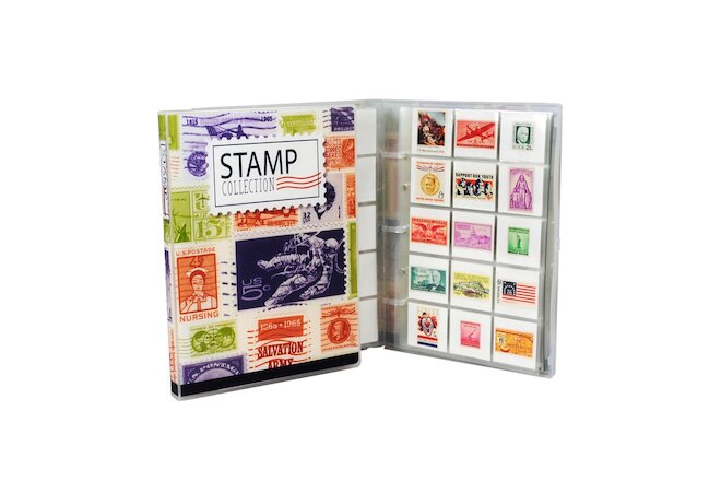Stamp Collection Kit/Album, w/ 10 Pages, Holds 150-300 Stamps (No Stamps)