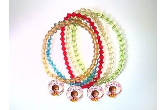 Nancy -8 Beaded Charm Bracelet -Party Favor Birthday Prizes bracelets-