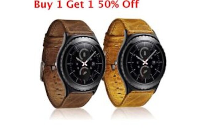 Luxury Genuine Leather Strap Band / Classic 22mm for Samsung Gear S3 Frontier