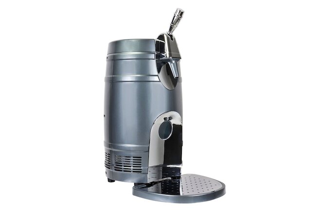 Koolatron 5L Mini Keg Beer Cooler w/ Dual Taps, Universal Design Fits Gravity