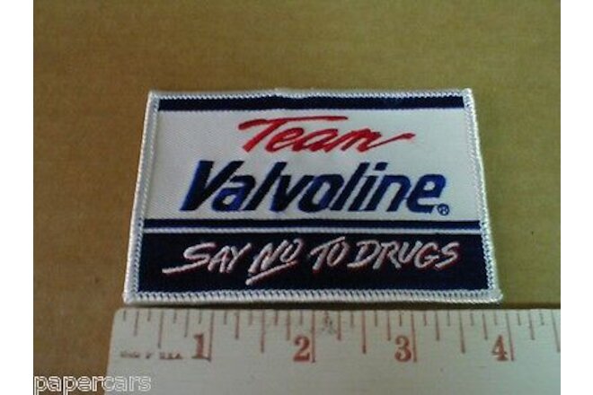 Team Valvoline Say No to Drugs 1980s Racing uniform vintage hat jacket Patch NEW