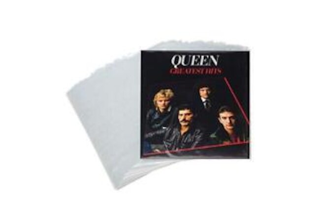 50 Pack Vinyl Record Storage, Clear Outer Plastic Sleeves for Your 50 pk.