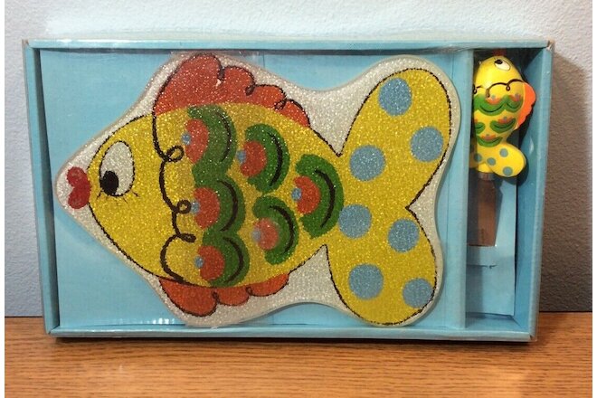 Vintage Clownfish Cheeseboard And Spreader Serving Plate Party Fish New In Box