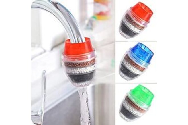 Aiptosy 3 Pack Faucet Mount Filters,Faucet Water Filter Purifier Multicolor