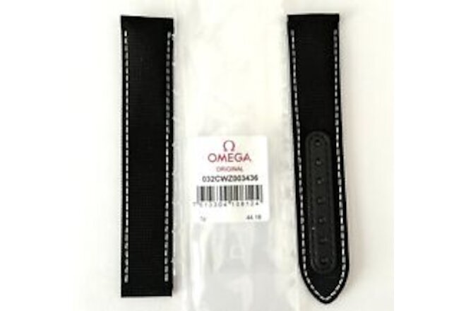 Original Omega Speedmaster 20mm Black Fabric / Cloth Watch Band Strap # CW003436