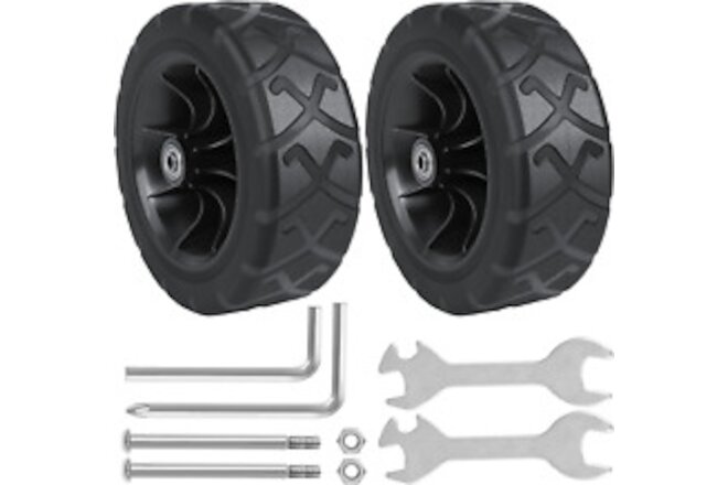 Replacement Wheels for Wagon, All Terrain PP Plastic Wheels with Bearings for Ut