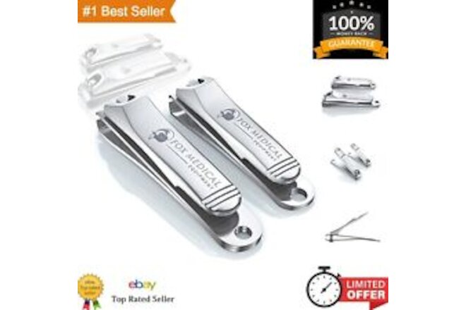 Professional Nail Clippers for Men and Women - Surgical Grade Stainless Steel...