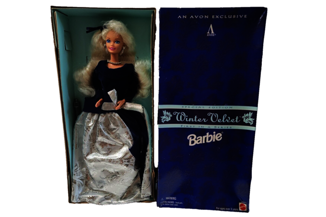 Barbie Winter Velvet Avon Exclusive Doll 12" Special Edition 15571 Mattel 1995