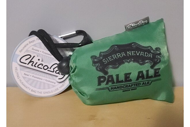 Sierra Nevada Pale Ale Chico Bag Reusable Shopping Compact Tote with Carabineer