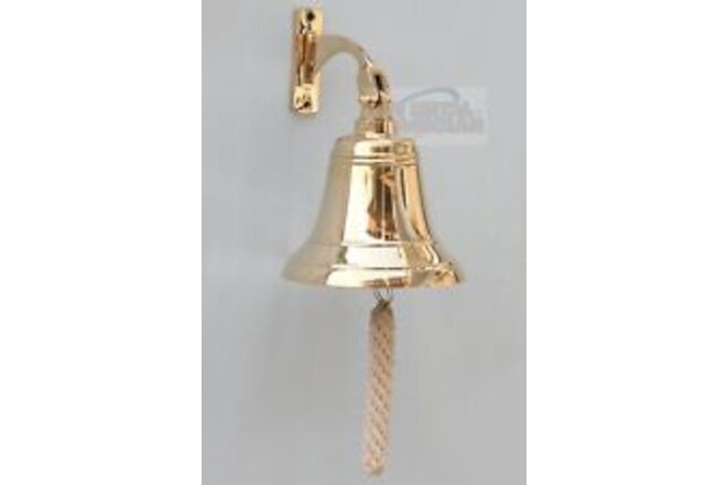 Brass Ship Bell Polished Nautical, Heavy Duty Polished Brass Bell, Brass Mari...