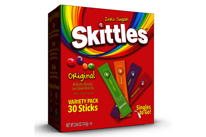 Skittles Singles to Go Variety Pack, Powdered Drink Mix, Zero Sugar, Low Calorie