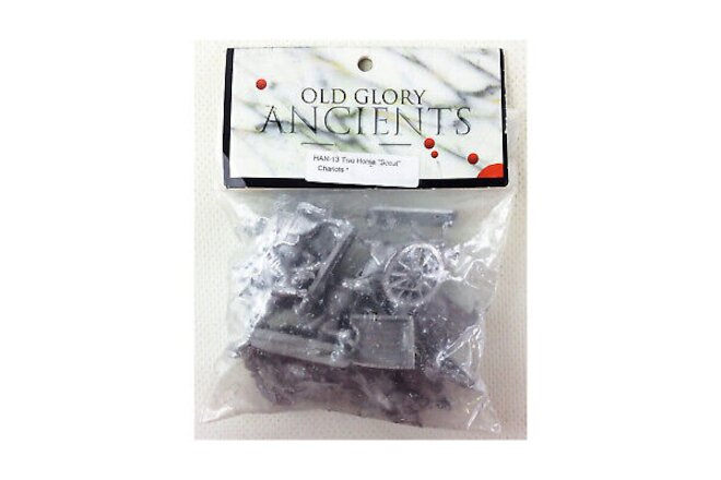 Old Glory Ancient Mini 25mm Two Horse Scout Chariots Pack New
