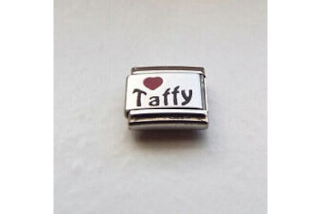 Red enamel heart Taffy laser 9mm stainless steel italian charm bracelet link new