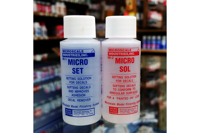 Microscale (Micro Sol/Micro Set) Decal Setting Solution Set MI-1/MI-2 - FREE S/H