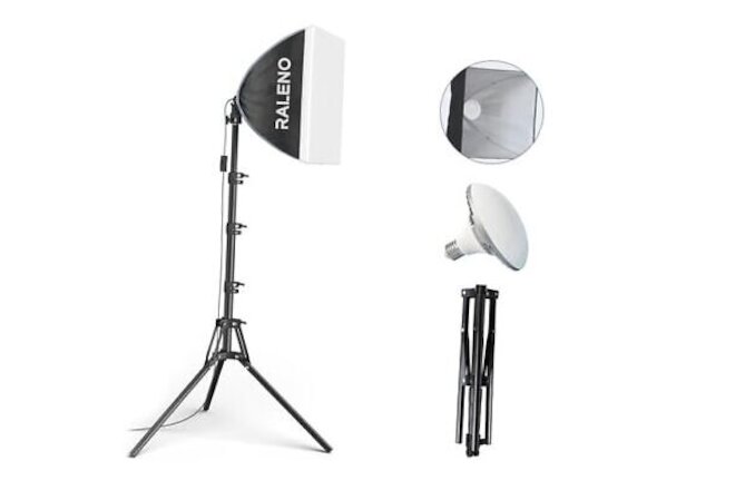 RALENO Softbox Lighting Kit, 16'' x 16'' Photography Studio Equipment PS075