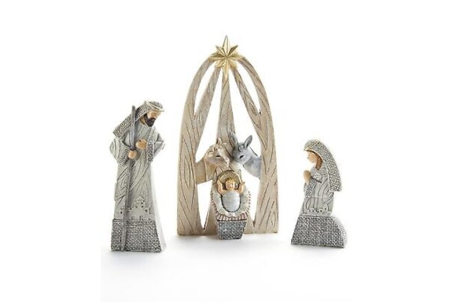 Giftcraft 683199 Christmas Holy Family Figurine, Set of 3, Polyresin