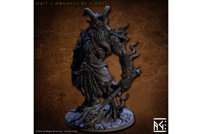 Ifrit - Monarch of Flames Demon Fantasy Miniature DnD Tabletop RPGs Role play