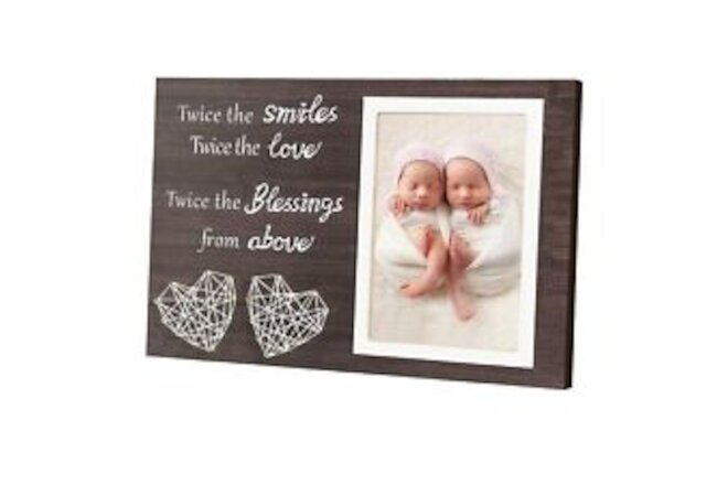 Twin Sister Keepsake Picture Frame - Gift for Twin Sisters Shower with The Wo...
