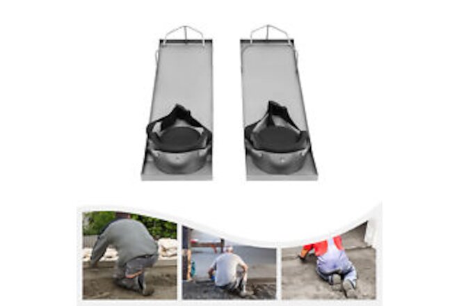 2Pcs Concrete Knee Boards 30" x 8" Slider Knee Boards 201 Stainless Steel Pad