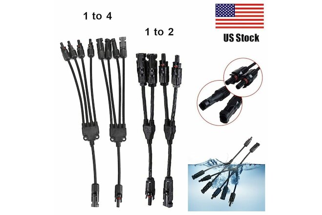 Y Branch Solar Panel Cable Wire Connector MMF FFM Set Wire T Splitter Waterproof
