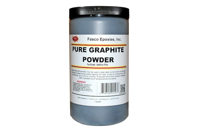 Graphite Powder Pure 44 microns - Uses include: dry lubricant, epoxy (Quart)
