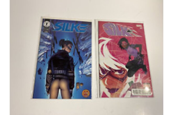 Silke Dark Horse Issue 1 blue foil edition & low # cert and Marvel Silke issue 2