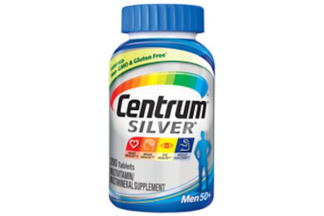 200COUNT Centrum Silver Men 50+ Multivitamins Tablets