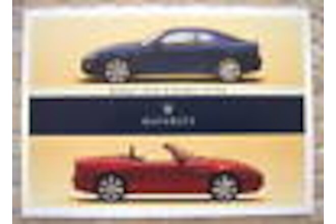 MASERATI OFFICIAL SPYDER AND COUPE SALES BROCHURE 2003 USA EDITION
