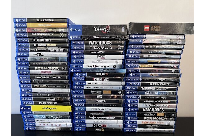 PS4 Game Lot - 68 Sealed/Used Playstation 4 Games