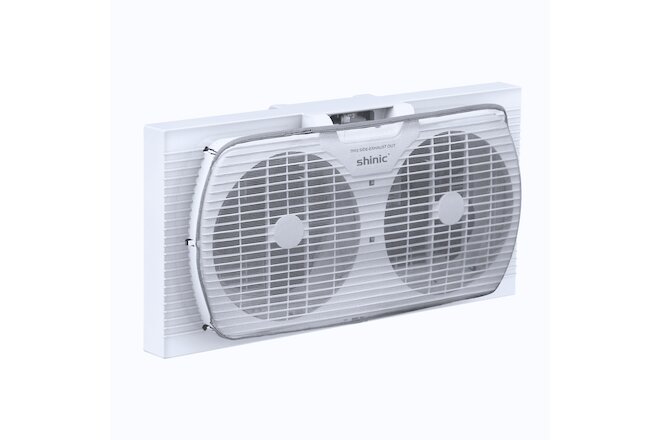 9" 3-Speed Twin Window Fan with Removable Bug Screen,Fully Assembled