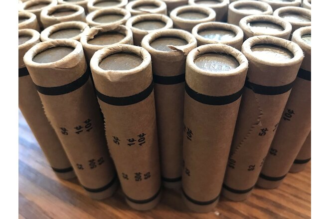 OLD LINCOLN WHEAT PENNY ROLL VINTAGE COINS US SALE COLLECTION STEEL CENTS INDIAN