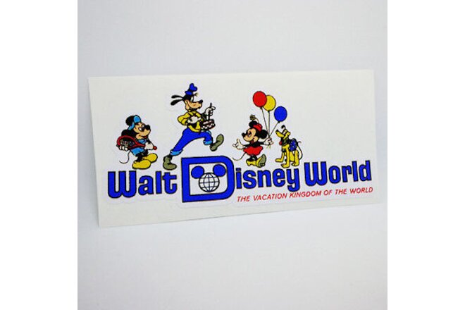 Walt Disney World Decal / Vintage Style Vinyl Travel Sticker, Luggage Label