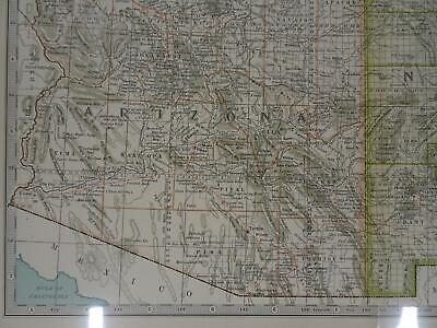 Lot 2 Antique Maps Arizona New Mexico Gaskell's Atlas of the World Century 1897 Без бренда - фотография #5