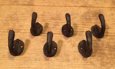 Two Wall Coat Hooks Cast Iron Rustic 1 1/2" Tall 0170-01203 Без бренда 0170-01203 - фотография #9