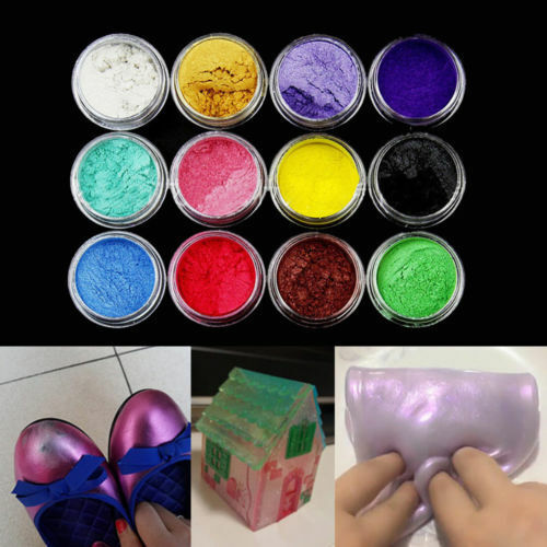 12Box/set Natural Mica Pigment Powder for Soap Cosmetics Resin Nail Colorant Dye Unbranded Does Not Apply - фотография #4