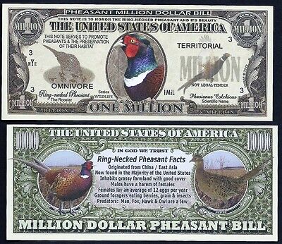 Lot of 500 Bills - Rooster Pheasant Million Dollar Novelty Bill Без бренда