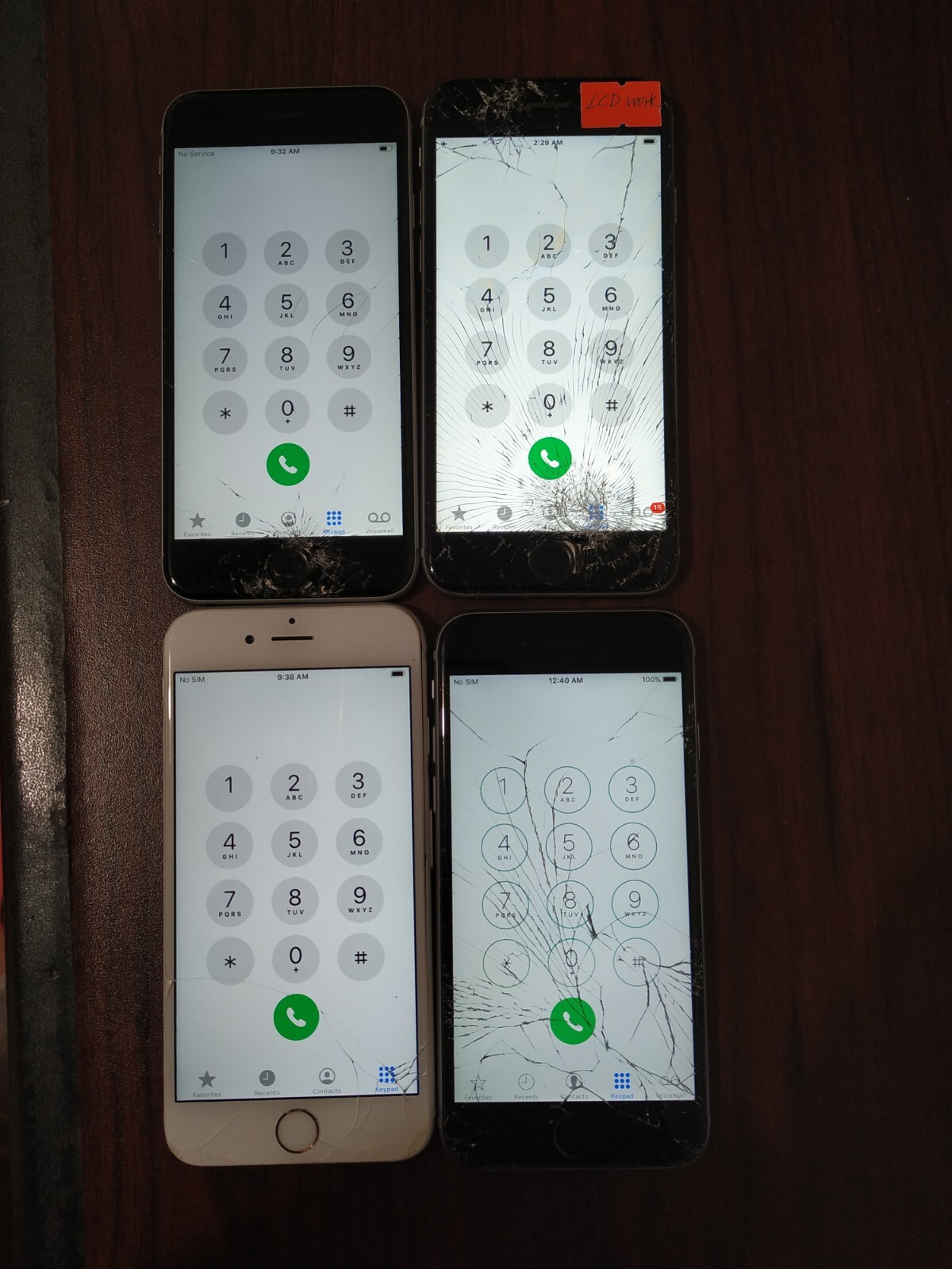 Lot of 4 Apple iPhone 6S 32GB ( Verizon/ T-Mobile  ) Silver for parts Apple Apple iPhone 6s - фотография #5