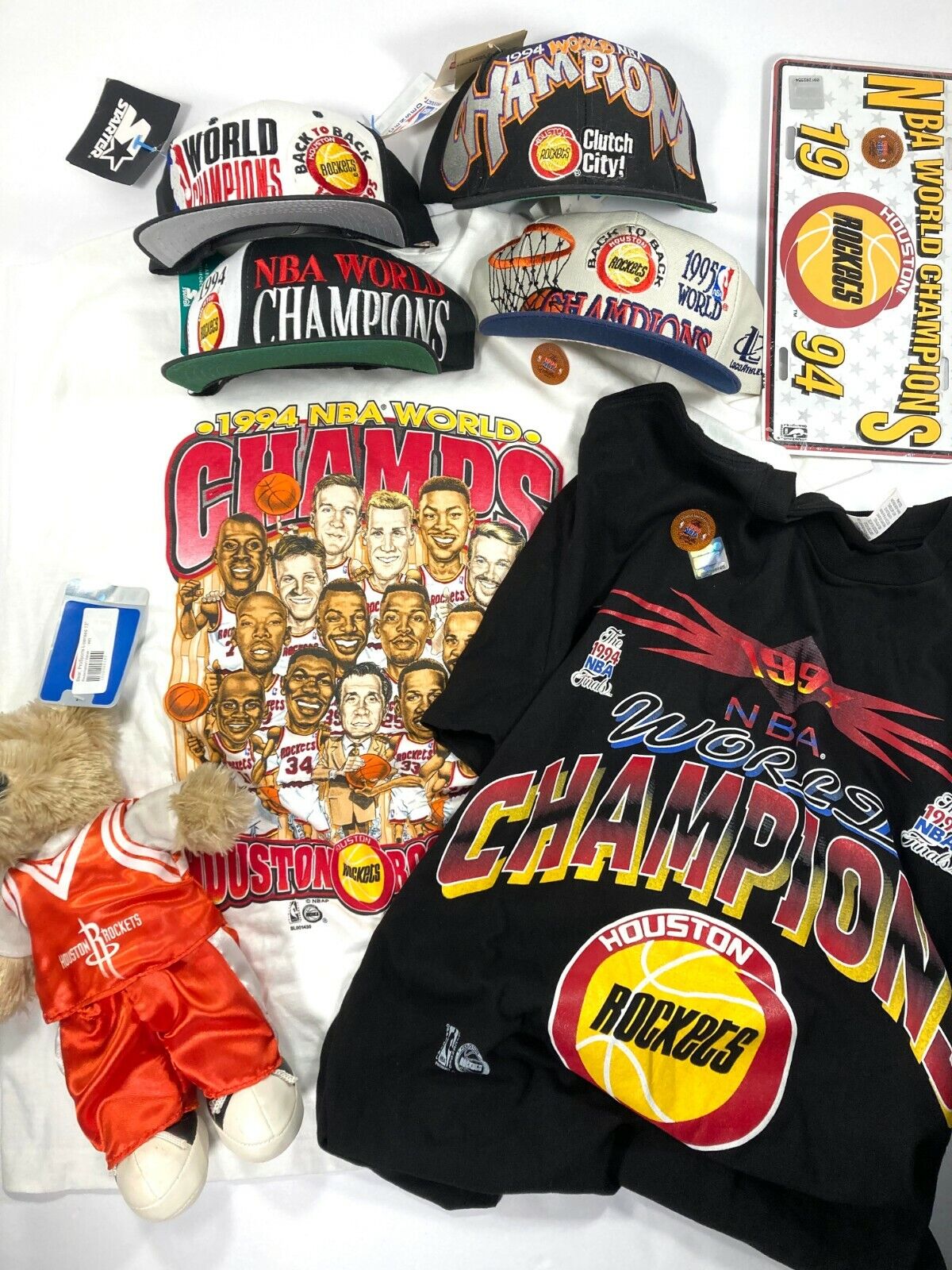 *BUNDLE* All NEW WITH TAGS VINTAGE 1994-95 Houston Rockets Champions Salem