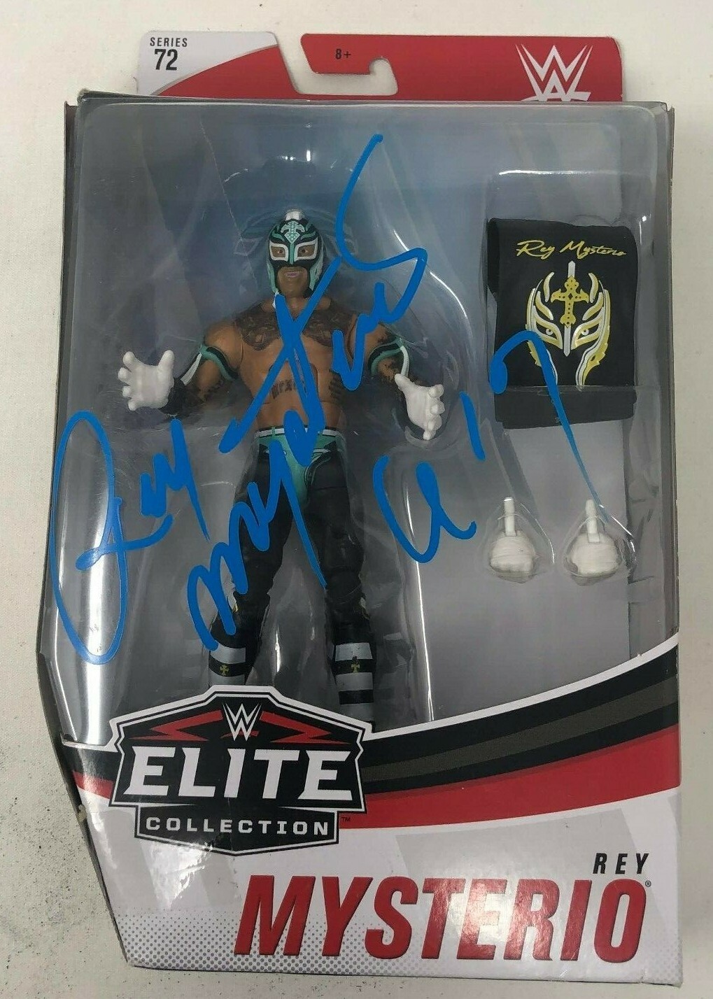 WWE Mattel Elite Collection #72 Rey Mysterio Signed Rare Action Figure NIB COA Mattel