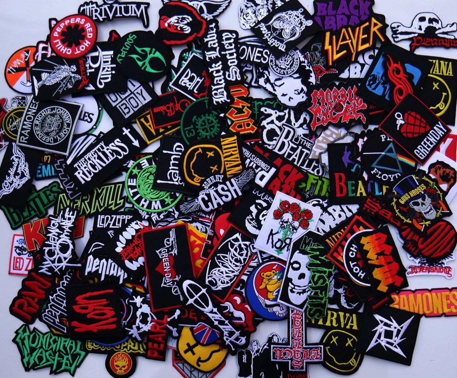 Random 40 Embroidered Iron On Patch Band Music Punk Rock Roll Heavy Metal Sew Unbranded Does Not Apply