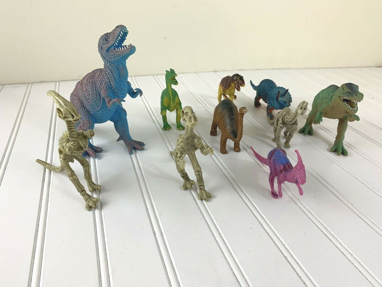 Rare Skeleton Lot of 10 Dinosaurs Including Allosaurus Toy Figures Collectibles CollectA - фотография #2